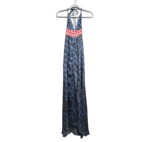 Blue Patterned Maxi Dress - Picture 2 of 8